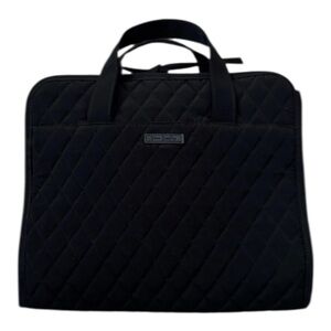 Vera Bradley Quilted Hanging Travel Organizer Cosmetic Bag Black